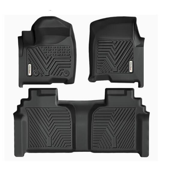 Front & Rear floor liners for 2019-2024  GM  trucks 1500-3500 crew cab floor Mat - Picture 1 of 5